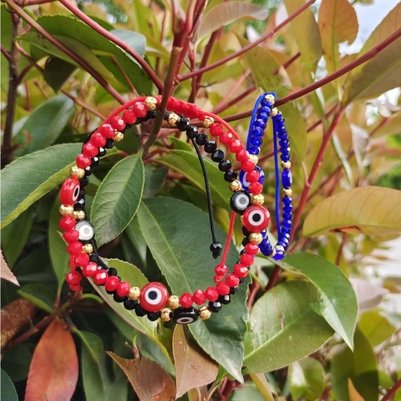 UNISEX - Mini Energy Beads Charm Turkish Lucky Evil Eye Bracelets - Picture 5 of 8